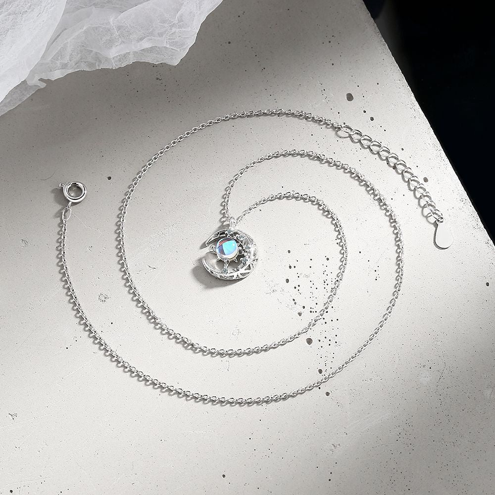 Wholesale Alloy Star Moon Necklace